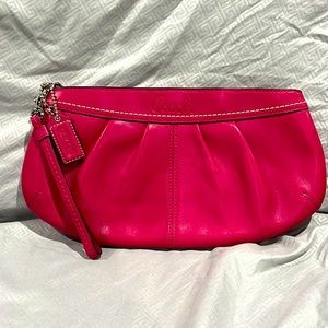 Coach clutch hot pink